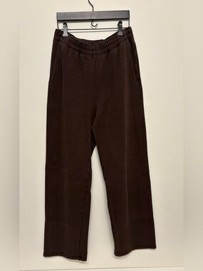 Aritzia group by babaton brown cotton sweatpants sz s small preowned